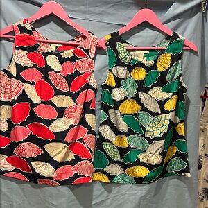 Banana Republic Multicolor Umbrella Print Blouses